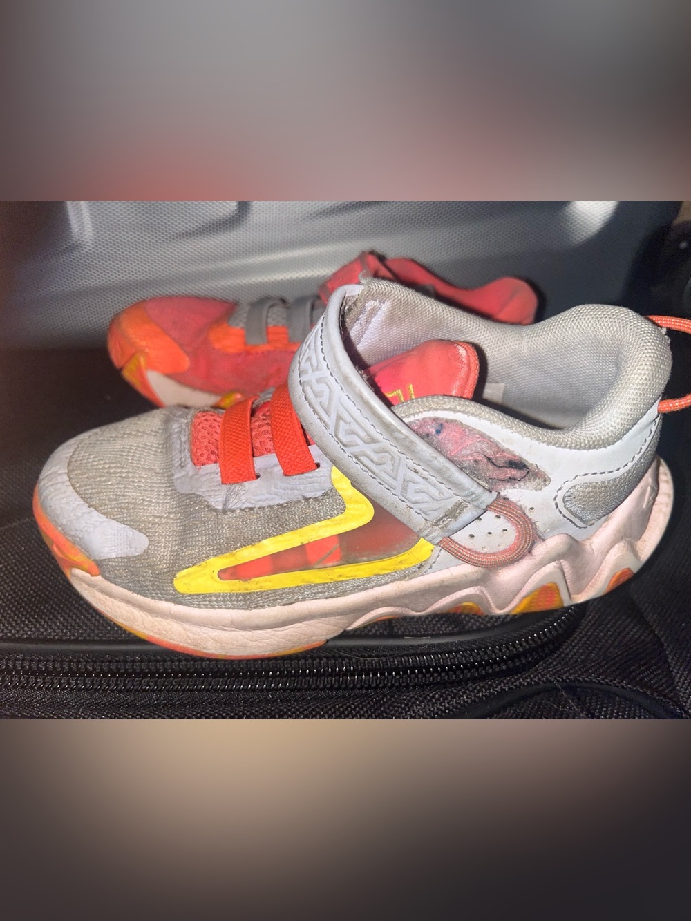 Nike Kids Coral and Yellow Sneakers
